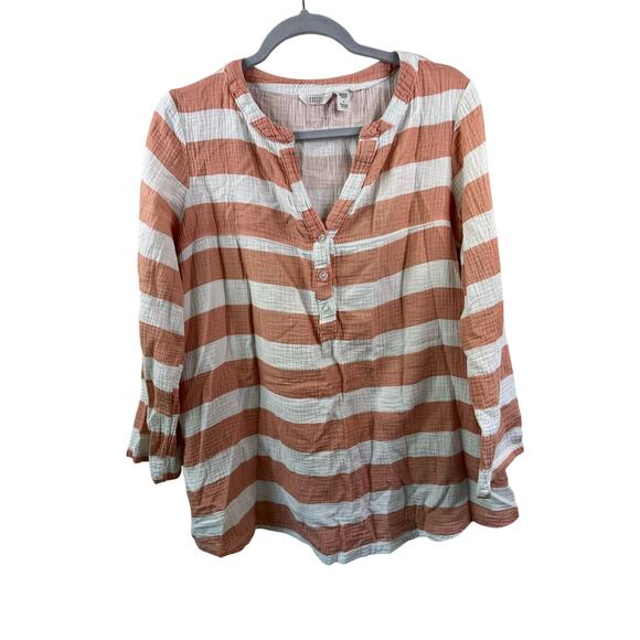 Kaktus Pink and White Striped Long Sleeve Top Size M - Picture 1 of 4